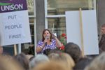 Catriona Grant addresses cuts rally