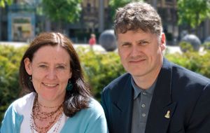 Frances Curran and Colin Fox