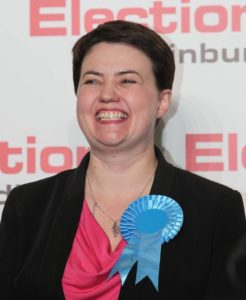 The elated Tory leader. Photo: Craig Maclean