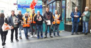 RMT picketing at Glasgow Central