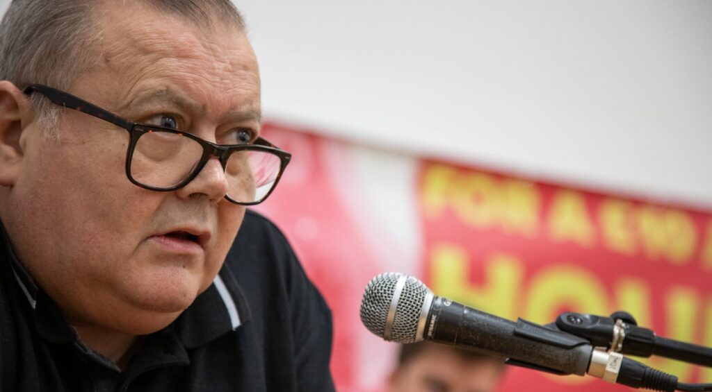 Jim McVicar speaks at a Scottish Socialist Party National Council